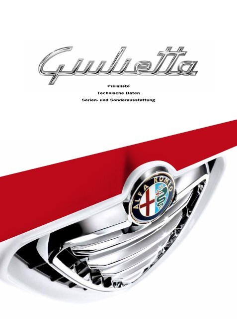 Alfa Romeo Giulietta Preisliste - MVC Motors