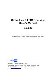 CipherLab BASIC Compiler User's Manual - Kalisch Computer- und ...