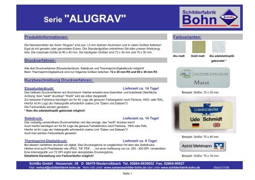 Alugrav 2008 Seite 1 - SchiBo GmbH