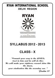 delhi region syllabus 2012 - 2013 class - x - Ryan International School