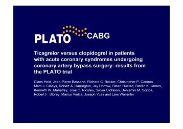 Ticagrelor versus clopidogrel in patients with acute coronary ...