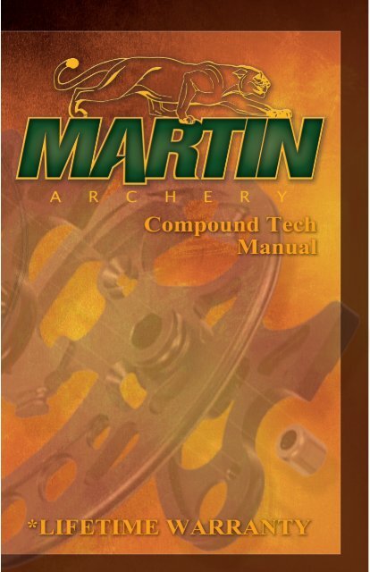 TABLE OF CONTENTS - Martin Archery