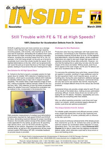 complete article as pdf file... - Dr. Schenk Inspection Systems