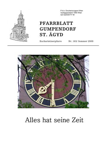 Alles hat seine Zeit - Die Homepage der Pfarre Gumpendorf St. Ägyd