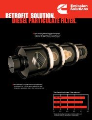 DIESEL PARTICULATE FILTER. RETROFIT SOLUTION. - Cummins