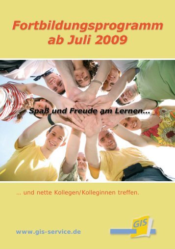 Fortbildungsprogramm 2. Halbjahr 2009 - bei der gGIS mbH