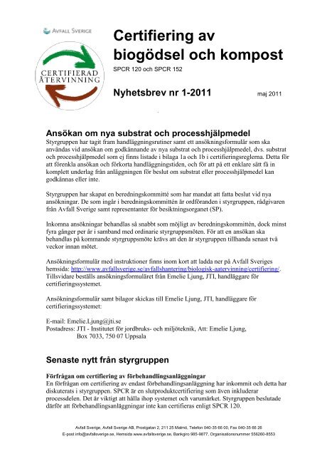Nr 1-2011 - Avfall Sverige