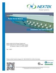 Power Server Module Installation Manual - Nextek Power Systems