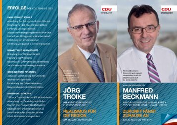 Manfred BeckMann jÃ¶rg troike - CDU OV Stockelsdorf