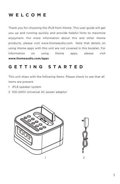 iPL8 User Manual - iHome