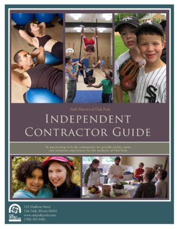 independent contractor guide and agreements - The Park District of ...