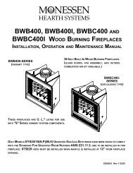 BWB400, BWB400I, BWBC400 AND BWBC400I ... - Kirkland Fireplace