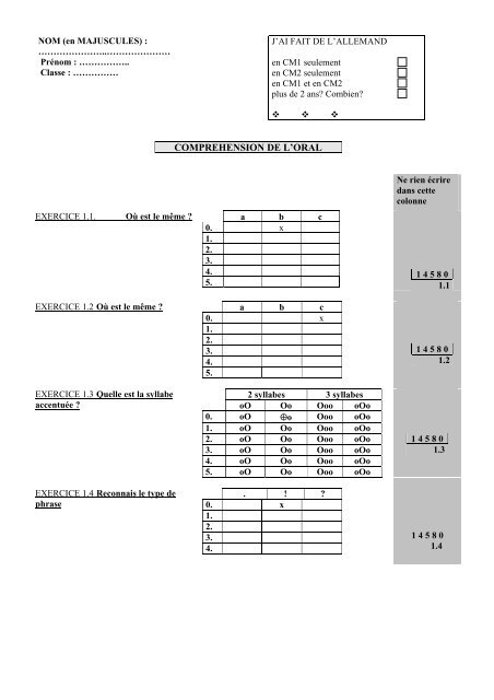 document papier - Allemand