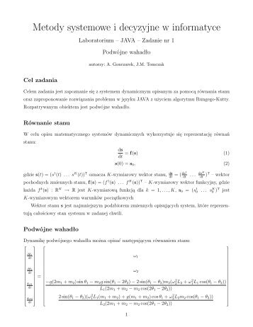 Metody systemowe i decyzyjne w informatyce