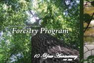 Forestry Program - Watershed Agricultural Council