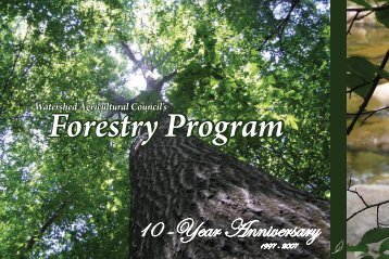 Forestry Program - Watershed Agricultural Council