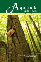 Devoted to preserving open space & natural ... - Aspetuck Land Trust