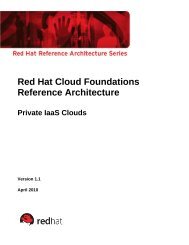 Red Hat Cloud Foundations Reference Architecture - Zift Solutions