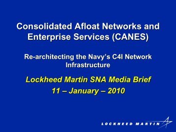 Consolidated Afloat Networks and Enterprise ... - Lockheed Martin