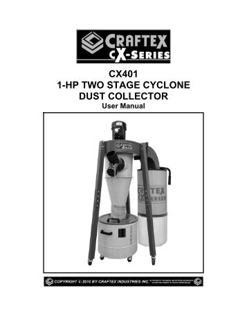 cx401 1-hp two stage cyclone dust collector - Busy Bee Tools