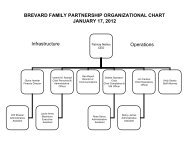 cbc of brevard organizational chart phase ii january 27, 2007