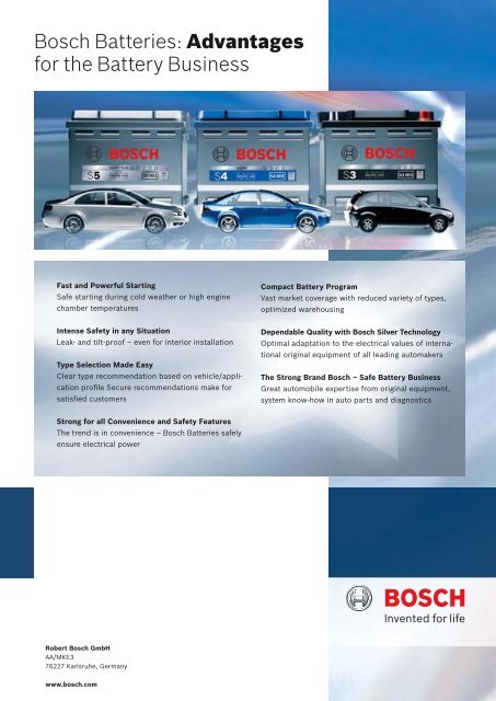 Bosch Batteries: Optimal Starting Power for All Vehicles