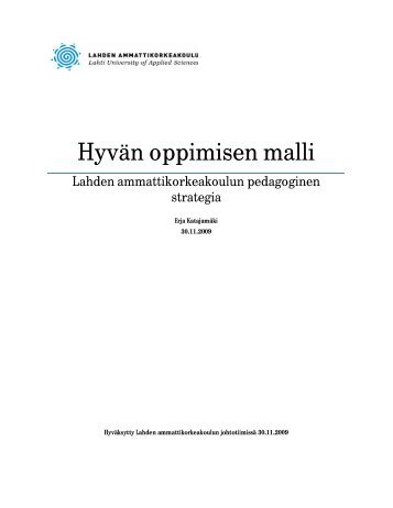 HyvÃ¤n oppimisen malli - Lahden ammattikorkeakoulu