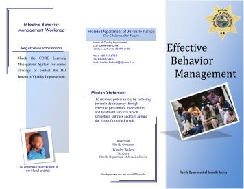 Effective Behavior Management - Florida Department of Juvenile ...