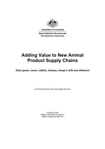 Adding Value to New Animal Product Supply Chains - Bad Request