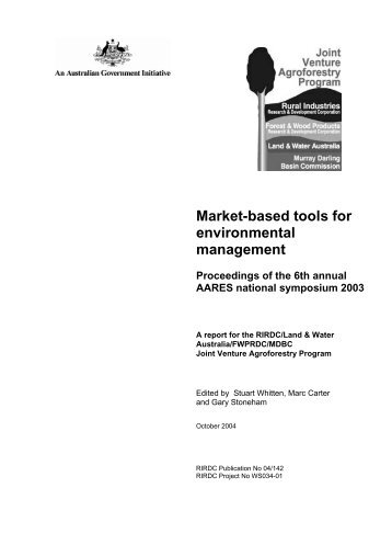 Market-based tools for environmental management Proceedings of