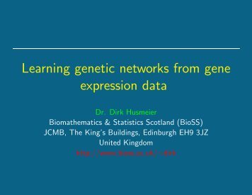 Learning genetic networks from gene expression data