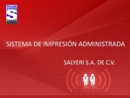 SISTEMA DE IMPRESIÓN ADMINISTRADA - Salyeri