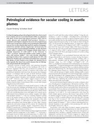 Petrological evidence for secular cooling in mantle plumes