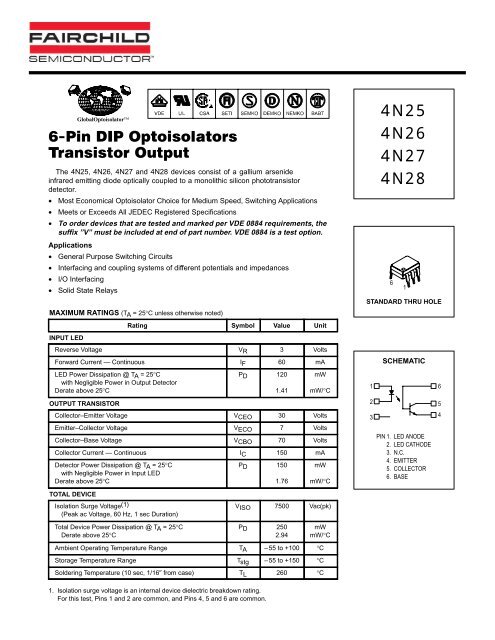 4N25 4N26 4N27 4N28 - Micropik