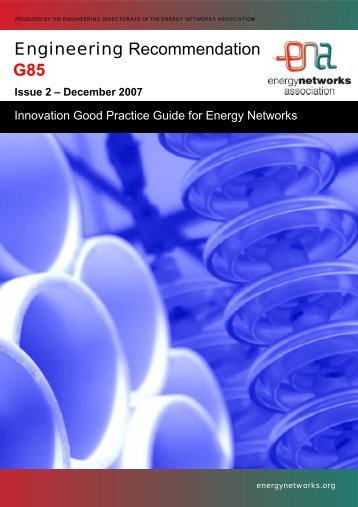 Engineering Recomendation G85: Issue 2 - Energy Networks ...