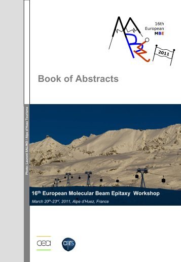 Book of abstracts - Euro-MBE 2011 - CNRS