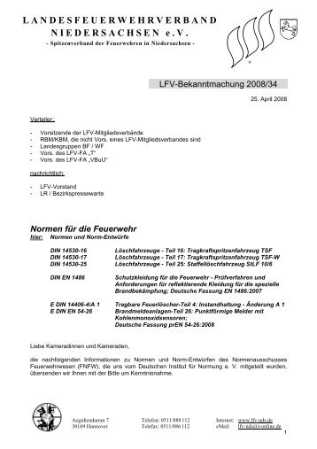 Normen und Norm-EntwÃ¼rfe - Landesfeuerwehrverband ...