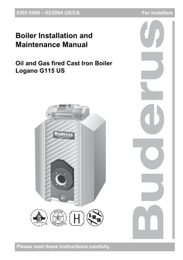 Boiler Installation and Maintenance Manual - Heating Help