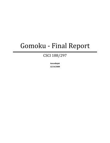 Gomoku - Final Report - Atomic Rhubarb