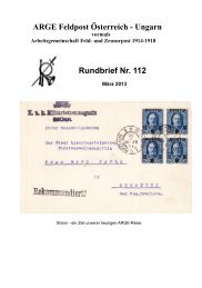 ARGE Feldpost Österreich - Ungarn Rundbrief Nr. 112