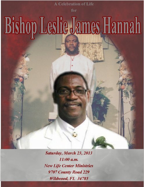 Bishop Leslie James Hannah - Home Page