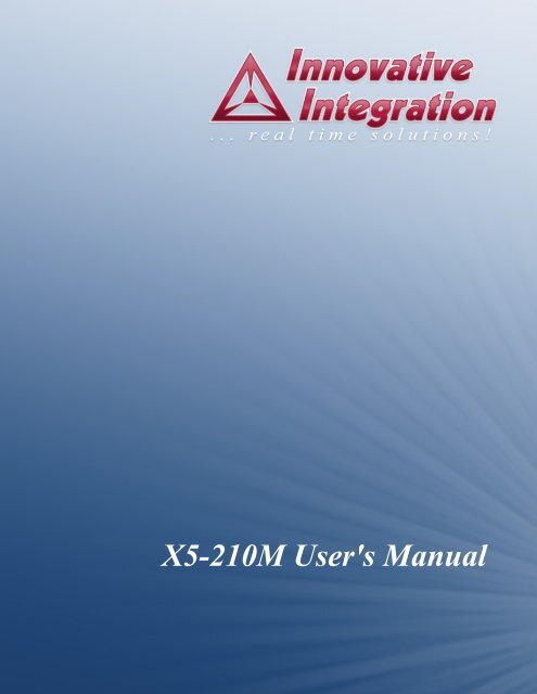 X5-210M User's Manual