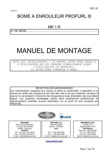 MANUEL DE MONTAGE - Profurl