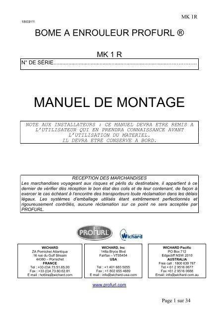 MANUEL DE MONTAGE - Profurl
