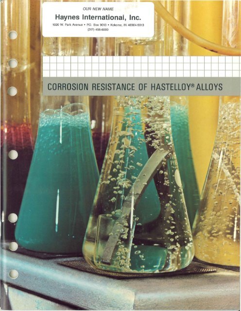 CORROSION RESISTANCE OF HASTEllOY®AllOYS - Haynes ...