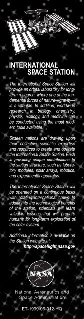 International Space Station Bookmark pdf - ER - NASA