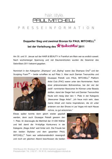 presseinformation - Paul Mitchell