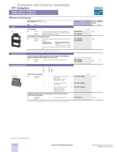 Spare Parts - Siemens