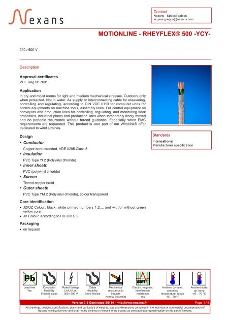 Download the PDF datasheet - Nexans