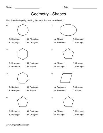 Geometry - Shapes - Math for Children